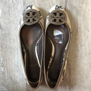 Tory Burch snakeskin ballet flats